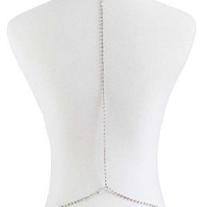 Rhinestone Iconic Convertible Back Chain - Silver